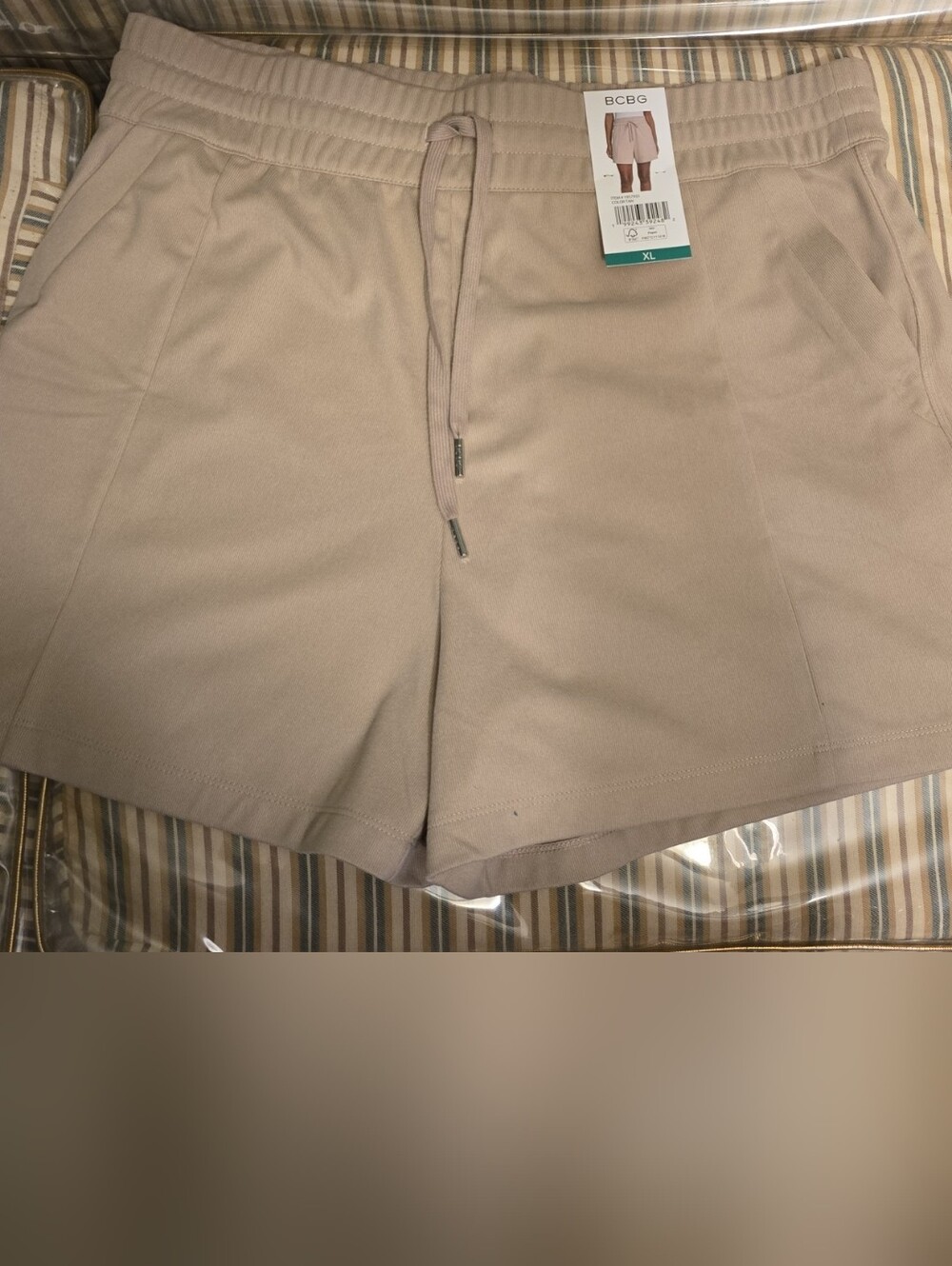 BCBG Taupe Drawstring Skort